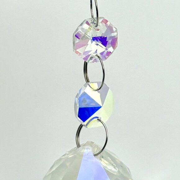 Winter Wonderland Iridescent Snowflake Crystal Prism Sun Catcher Sun Hanging New - Picture 3 of 10